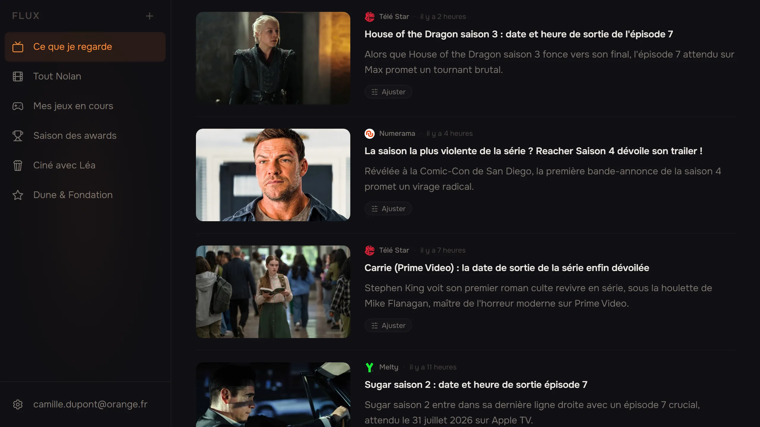 Un flux Topiks d'actu TV : récaps, casting et plateformes